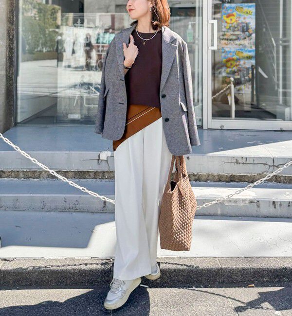 NOLLEY'S「《セットアップ対応》ウォッシャブルイージーツイルセミワイドパンツ」|その他|