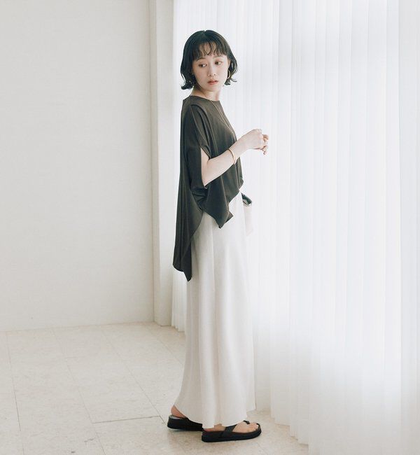  「予約【吸水速乾/遮熱/接触冷感】クールタッチポンチョカットソー」|Tシャツ・カットソー|