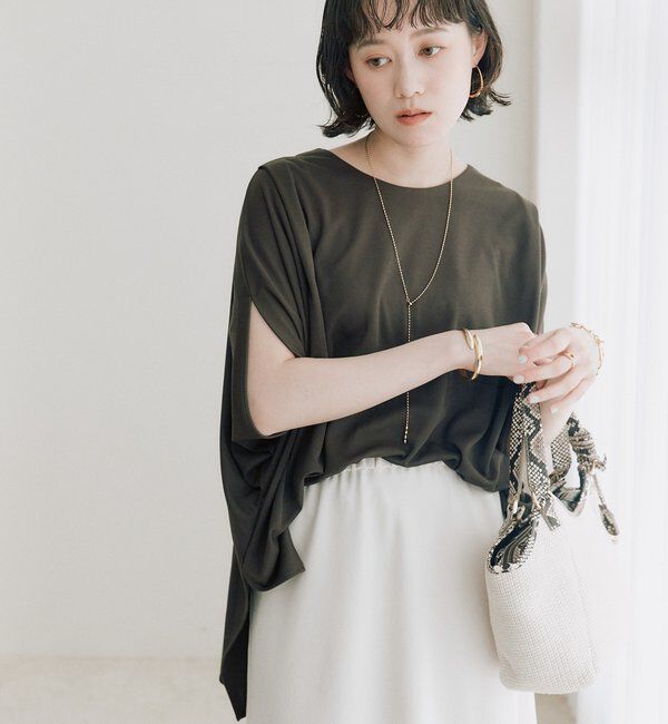  「予約【吸水速乾/遮熱/接触冷感】クールタッチポンチョカットソー」|Tシャツ・カットソー|