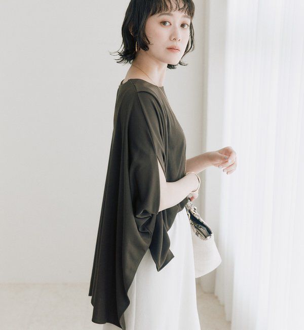  「予約【吸水速乾/遮熱/接触冷感】クールタッチポンチョカットソー」|Tシャツ・カットソー|