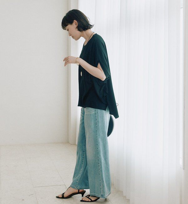  「予約【吸水速乾/遮熱/接触冷感】クールタッチポンチョカットソー」|Tシャツ・カットソー|