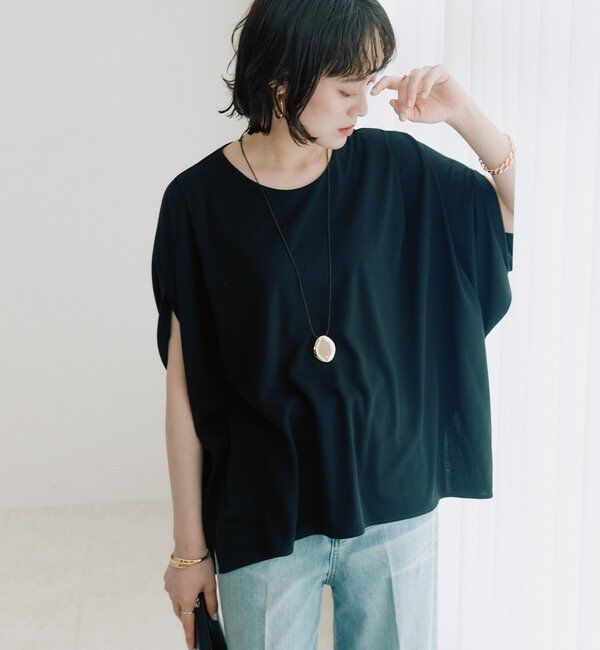  「予約【吸水速乾/遮熱/接触冷感】クールタッチポンチョカットソー」|Tシャツ・カットソー|