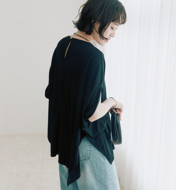  「予約【吸水速乾/遮熱/接触冷感】クールタッチポンチョカットソー」|Tシャツ・カットソー|