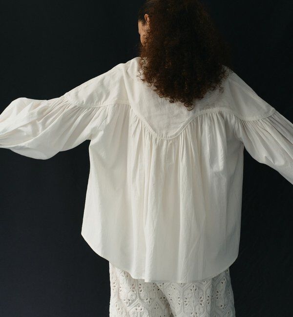  「【Dhritie】ギャザースキッパーブラウス」|シャツ・ブラウス|