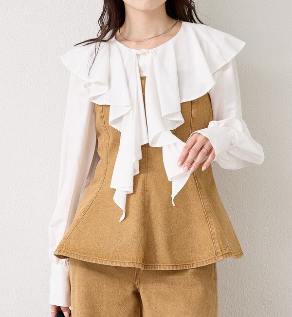  「ペプラムデニムビスチェ」|シャツ・ブラウス|