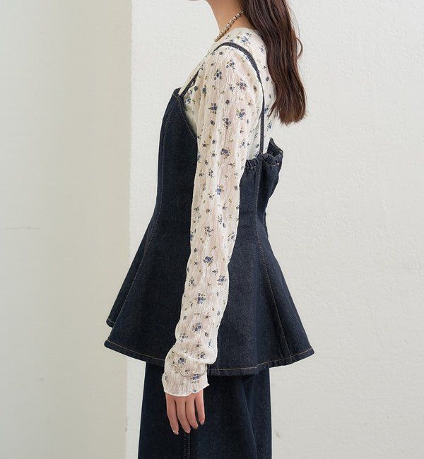  「ペプラムデニムビスチェ」|シャツ・ブラウス|