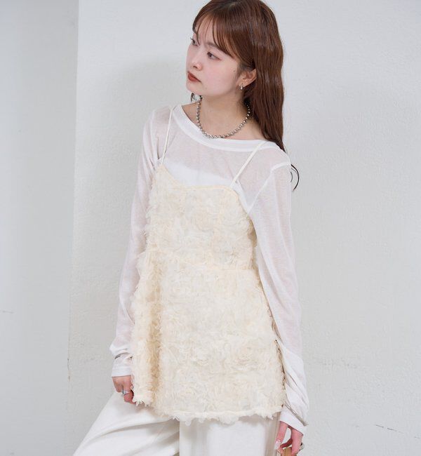  「フラワーチュールキャミチュニック」|シャツ・ブラウス|