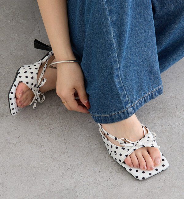  「スクエアトゥリボンパンプス」|その他|オフホワイト