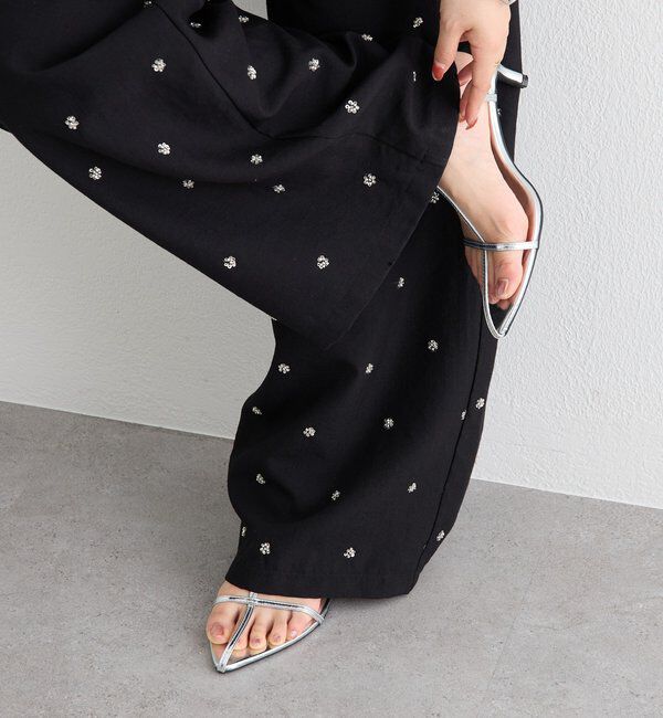  「ポインテッドトゥクロスストラップサンダル」|その他|