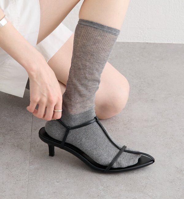  「ポインテッドトゥクロスストラップサンダル」|その他|