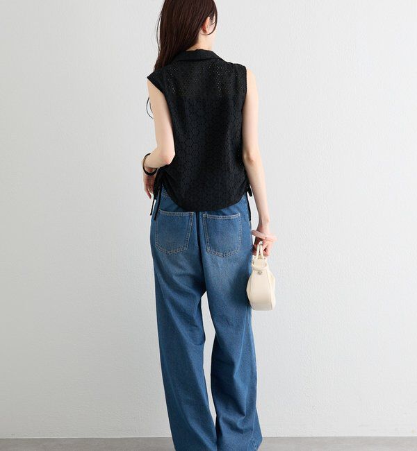  「襟付きサイドギャザーシェイプシャツ」|シャツ・ブラウス|