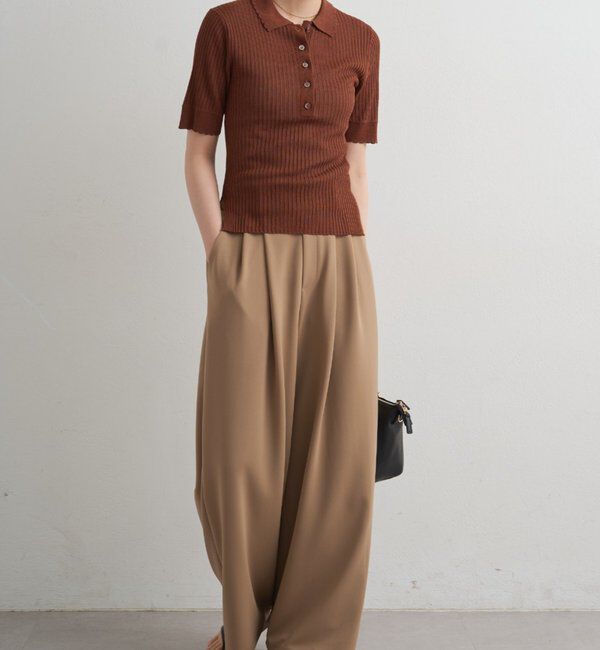  「シアーリブポロニット」|ニット・セーター|