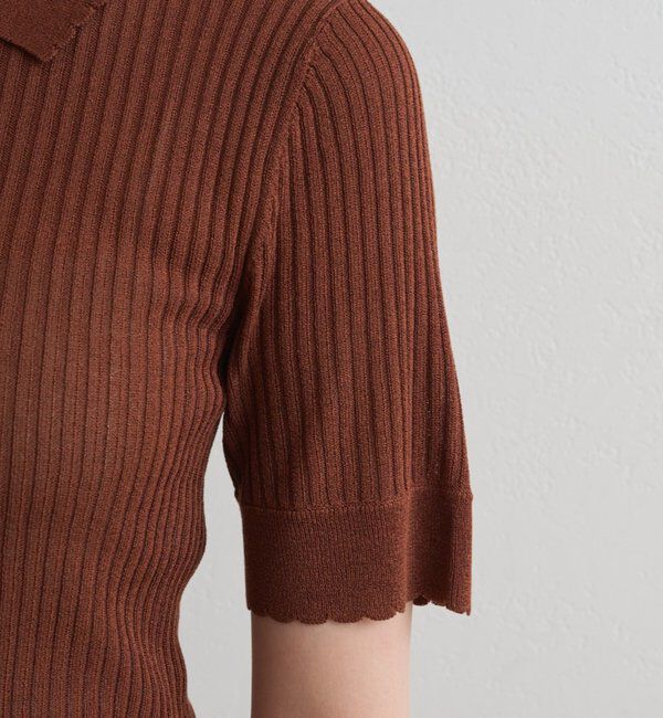  「シアーリブポロニット」|ニット・セーター|