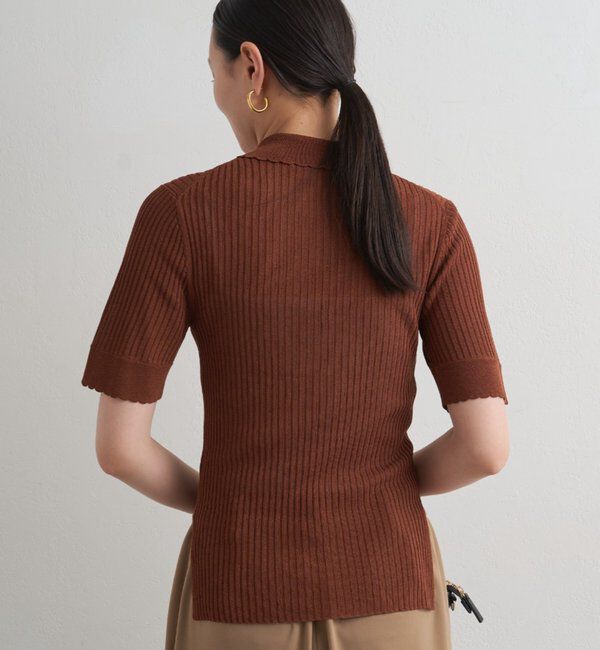  「シアーリブポロニット」|ニット・セーター|