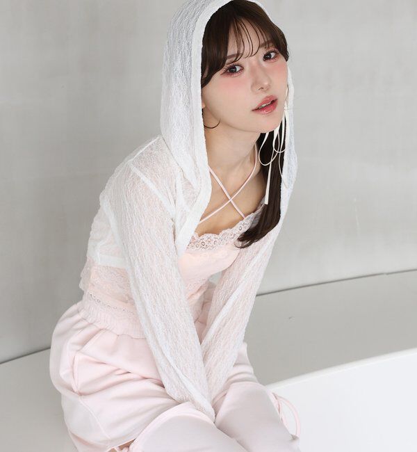  「ロゴプレート付きフーディーボレロ」|プルオーバー|