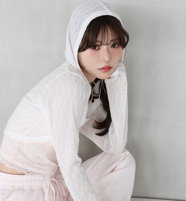  「ロゴプレート付きフーディーボレロ」|プルオーバー|