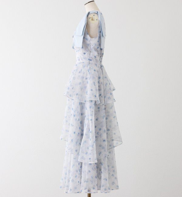  「【LouLoumei】肩リボンティアードロングワンピース」|その他|