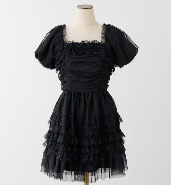  「【Tulle Collection】ティアードミニワンピース」|ワンピース|