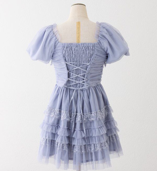  「【Tulle Collection】ティアードミニワンピース」|ワンピース|