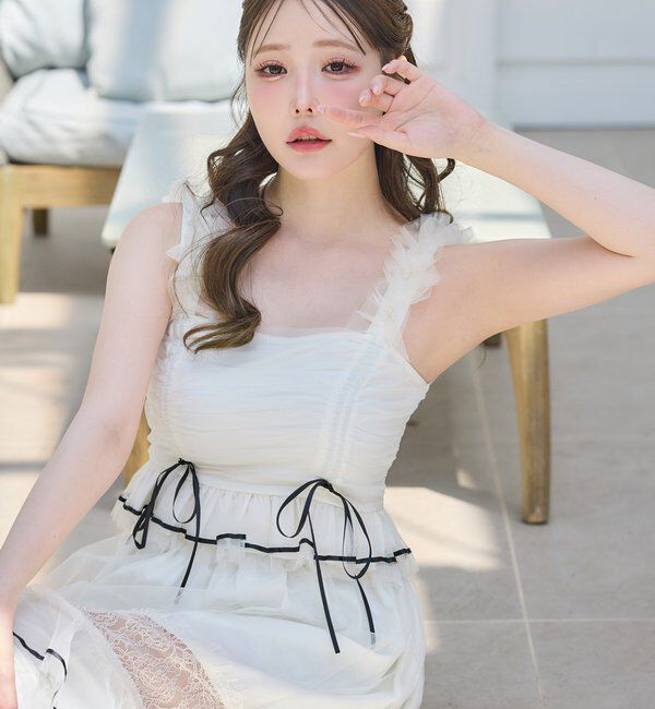  「【Tulle Collection】チュールロングスカート」|スカート|