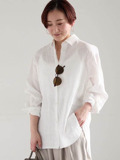 Te chichi「フレンチリネンシャツ」|シャツ・ブラウス|オフホワイト