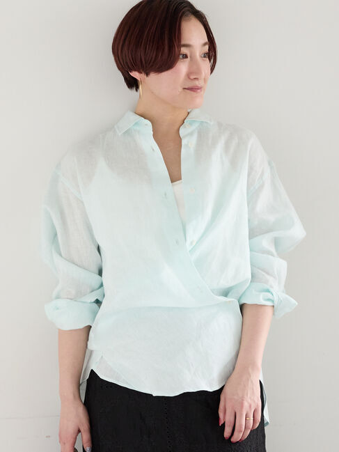 Te chichi「フレンチリネンシャツ」|シャツ・ブラウス|ミント