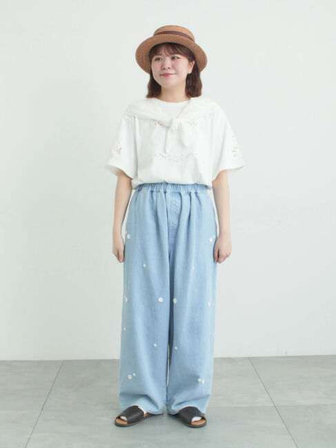 Samansa Mos2「3Dレースモチーフ付きパンツ」|その他|