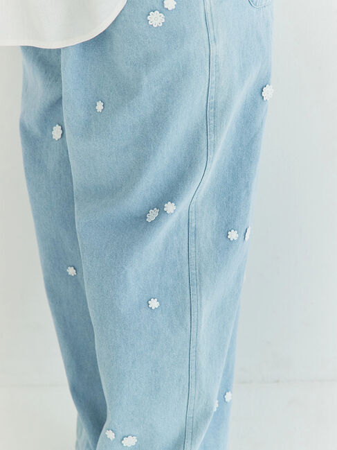 Samansa Mos2「3Dレースモチーフ付きパンツ」|その他|