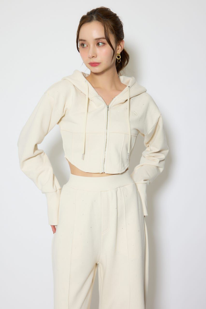 rienda「ビスチェディティールフードスウェット」|Tシャツ・カットソー|