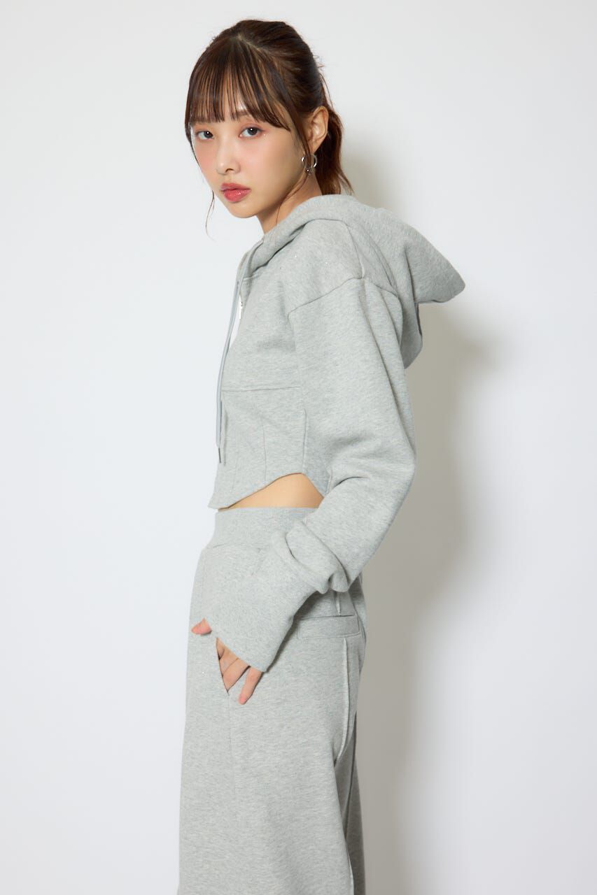 rienda「ビスチェディティールフードスウェット」|Tシャツ・カットソー|