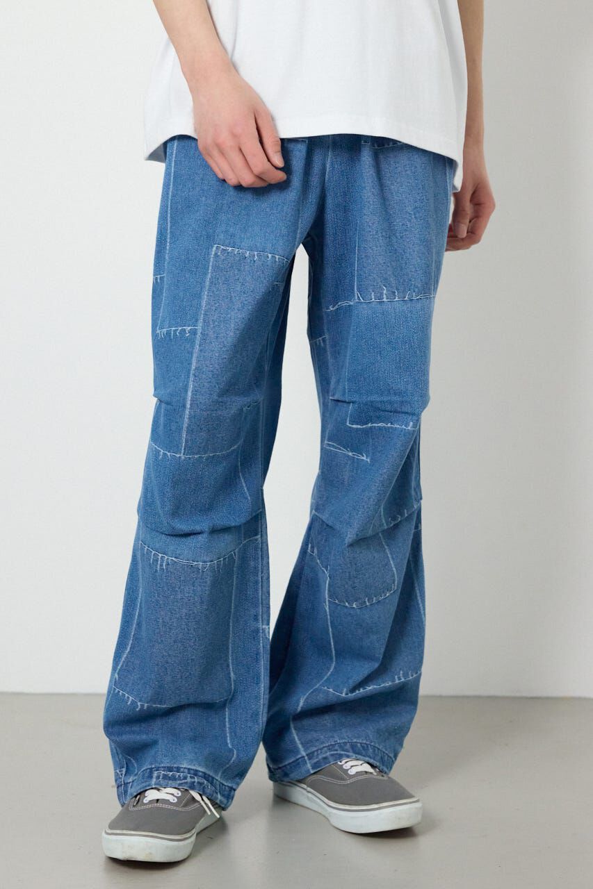 RODEO CROWNS「パッチパターンデニムパンツ」|デニム|L/BLU1