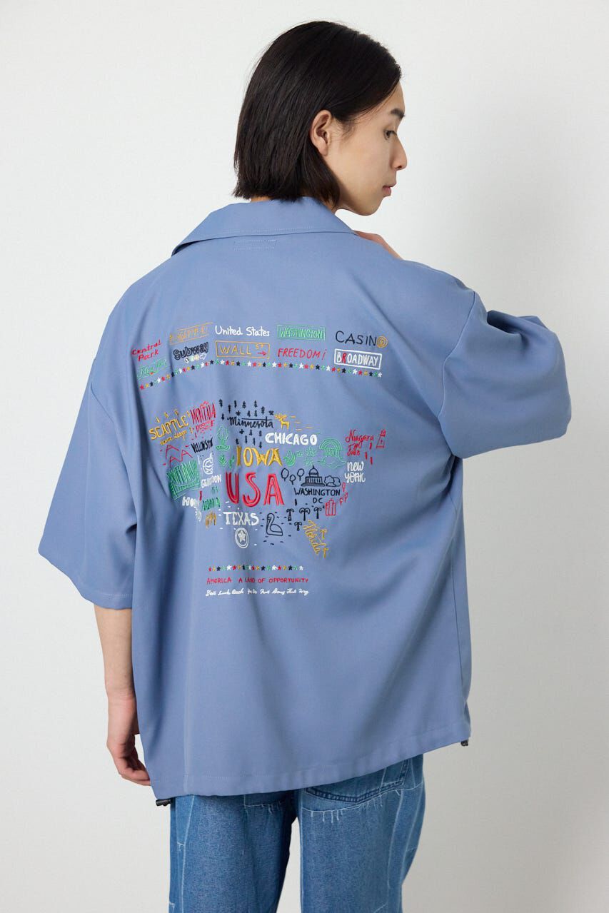 RODEO CROWNS「USハーフスリーブコーチシャツ」|シャツ・ブラウス|BLU