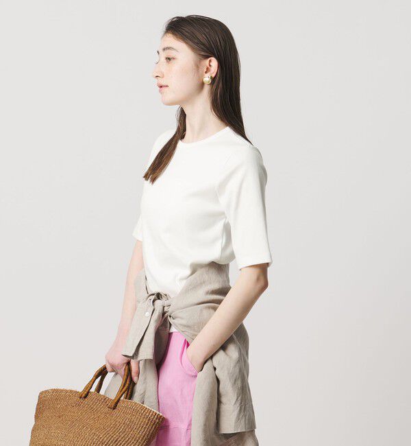 UNITED ARROWS「５分袖 コットン フライス Tシャツ」|Tシャツ・カットソー|