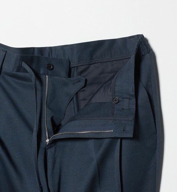 UNITED ARROWS「ジャージー スリムテーパード サイドシャーリング 1プリーツ スラックス」|スラックス|