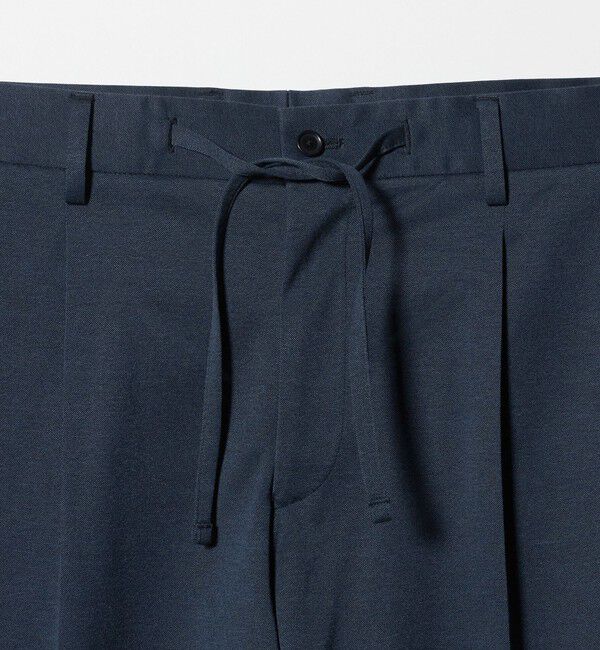 UNITED ARROWS「ジャージー スリムテーパード サイドシャーリング 1プリーツ スラックス」|スラックス|