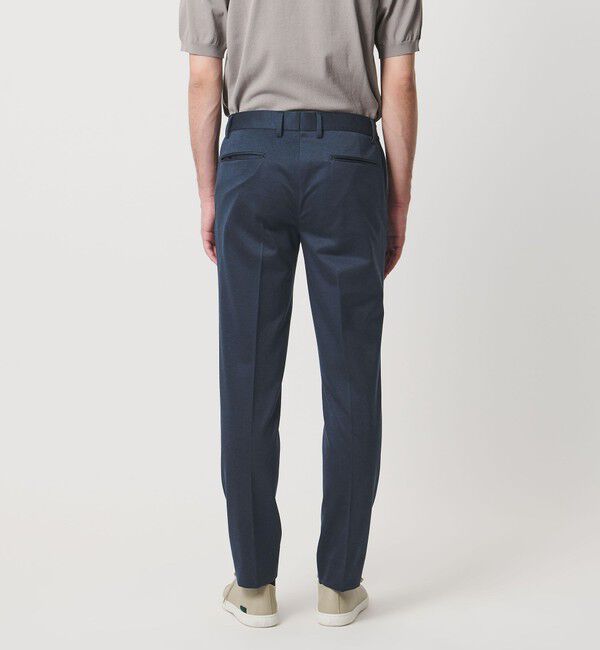 UNITED ARROWS「ジャージー スリムテーパード サイドシャーリング 1プリーツ スラックス」|スラックス|