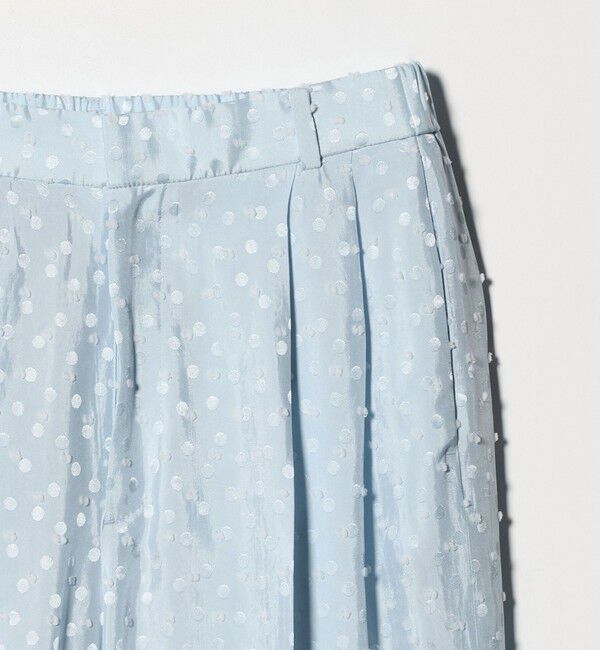 UNITED ARROWS「ドット サテン 2タック ワイドパンツ」|スラックス|