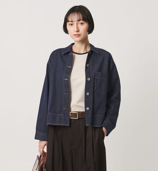 UNITED ARROWS「ステッチ フレア デニムジャケット」|デニムジャケット|