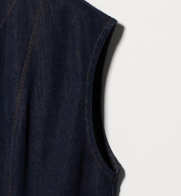 UNITED ARROWS「ステッチ Vネック デニムワンピース」|ワンピース|