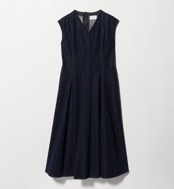 UNITED ARROWS「ステッチ Vネック デニムワンピース」|ワンピース|