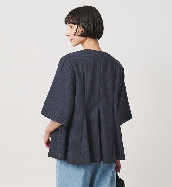 UNITED ARROWS「Spiree ストライプ ブラウス ‐ウォッシャブル‐」|シャツ・ブラウス|