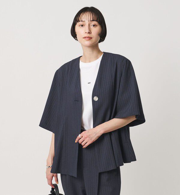 UNITED ARROWS「Spiree ストライプ ブラウス ‐ウォッシャブル‐」|シャツ・ブラウス|