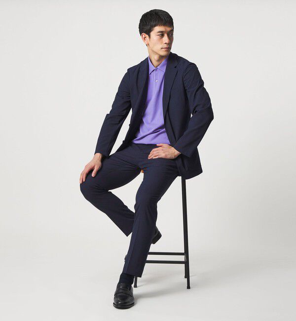 UNITED ARROWS「ライトサッカー ノープリーツ テーパードパンツ UA COZY ウォッシャブル 2WAYストレッチ」|スラックス|