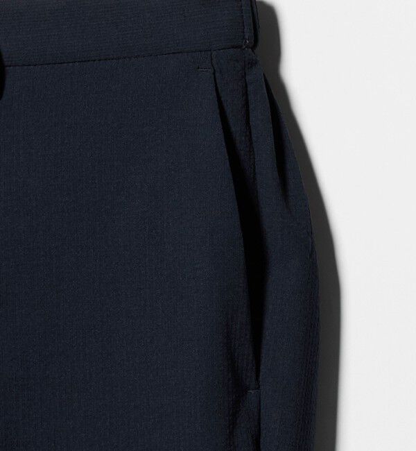 UNITED ARROWS「ライトサッカー ノープリーツ テーパードパンツ UA COZY ウォッシャブル 2WAYストレッチ」|スラックス|