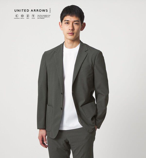 UNITED ARROWS「ライトサッカー 2ボタン テーラード ジャケット UA COZY ウォッシャブル 2WAYストレッチ」|テーラードジャケット|OLIVE