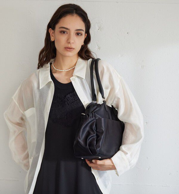 UNITED ARROWS green label relaxing「【WEB限定】2WAY Wジップ ボストン バッグ はっ水」|ボストンバッグ|BLACK