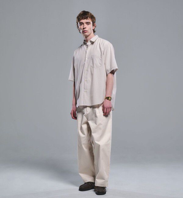 UNITED ARROWS green label relaxing「ウォッシャブルトロ パターン ジャスト ルーズ 半袖 シャツ -ウォッシャブル・ストレッチ-」|シャツ・ブラウス|