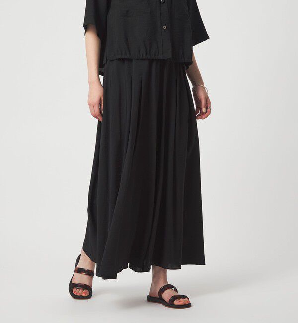 UNITED ARROWS green label relaxing「［size SHORTあり］【WEB限定】＜at ease＞キュロット パンツ」|キュロット|BLACK