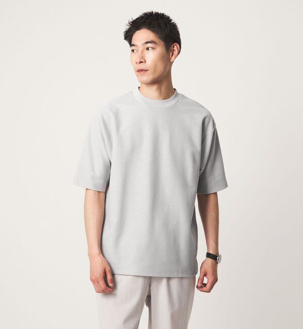 UNITED ARROWS green label relaxing「GIZA ハニカム クルーネック 半袖 Tシャツ」|Tシャツ・カットソー|LT.GRAY