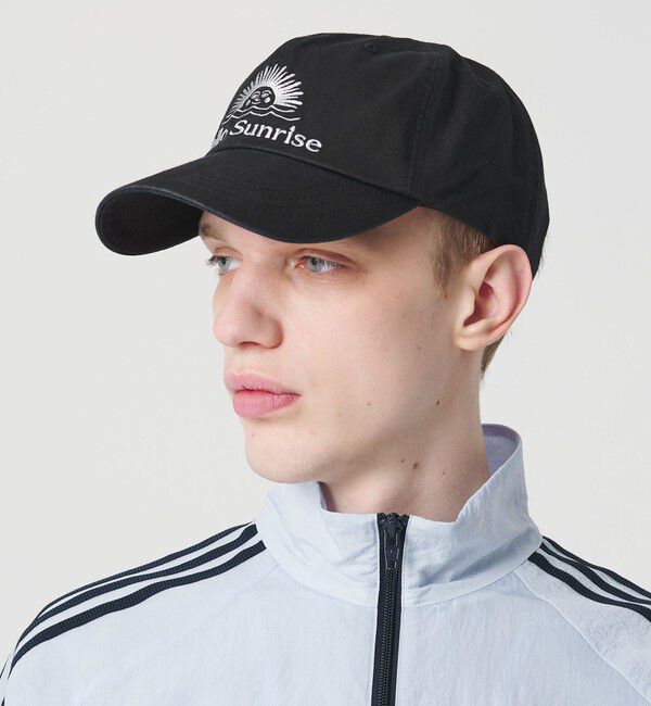 BEAUTY&YOUTH UNITED ARROWS「＜HELLO SUNRISE＞ウォッシュド オリジナル ロゴ キャップ」|キャップ・キャスケット|BLACK